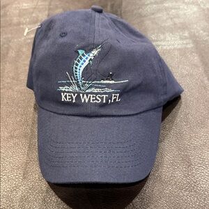 Navy Key West Cap with Marlin Embroidery
